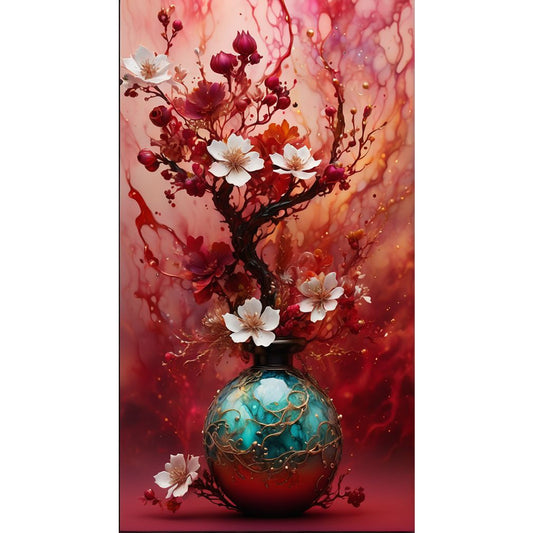 Vase - 11CT Stamped Cross Stitch 40*70CM