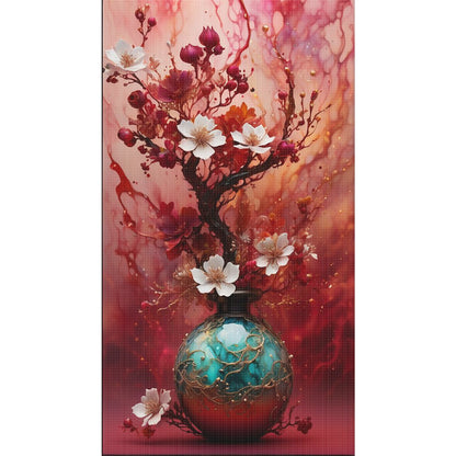Vase - 11CT Stamped Cross Stitch 40*70CM