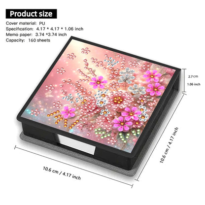 Leather 5D Diamond Painting Kit Note Box Diamond Art Notepad Box for Home Office