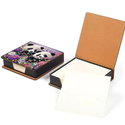 Leather 5D Diamond Painting Kit Note Box Diamond Art Notepad Box for Home Office