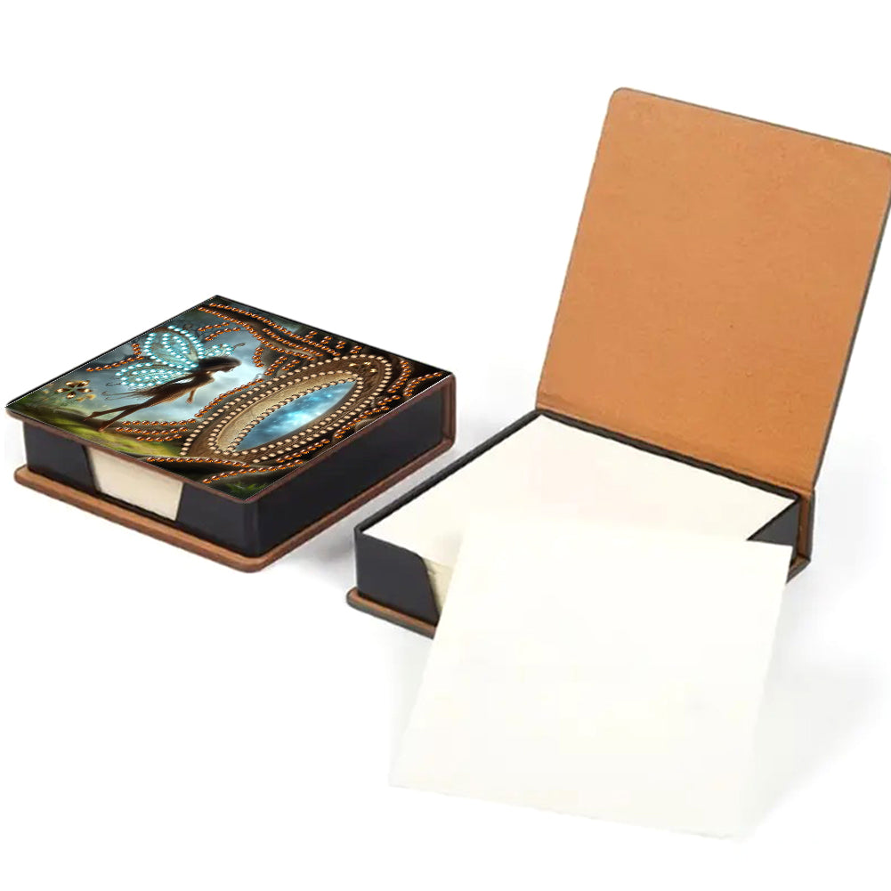 Leather 5D Diamond Painting Kit Note Box Diamond Art Notepad Box for Home Office
