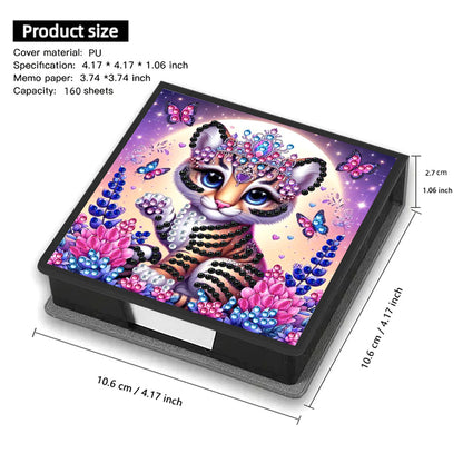 Leather 5D Diamond Painting Kit Note Box Diamond Art Notepad Box for Home Office