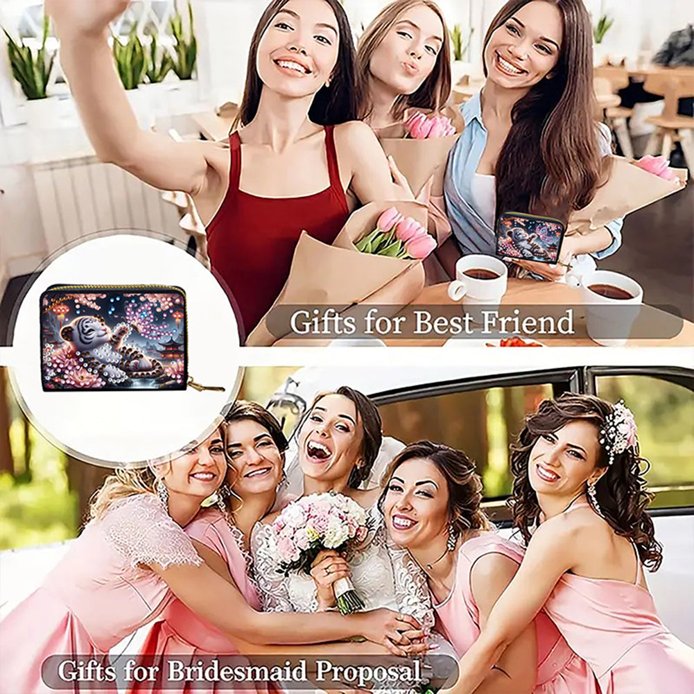Diamond Painting Card Holder Coin Purse Diamond Art Wallet Pouch Gifts for Women