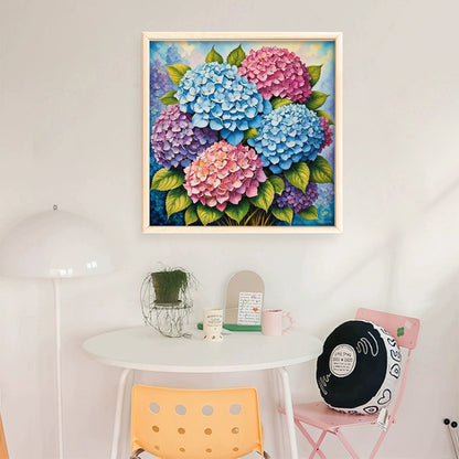 Hydrangeas - 11CT Stamped Cross Stitch 40*40CM