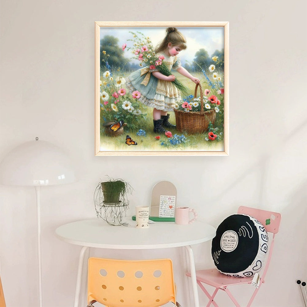 Lovely Girls - 11CT Stamped Cross Stitch 40*40CM