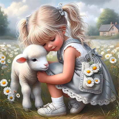 Lovely Girls - 11CT Stamped Cross Stitch 40*40CM