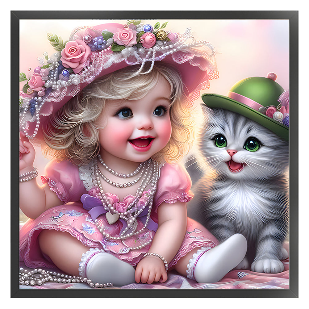 Lovely Girls - 11CT Stamped Cross Stitch 40*40CM