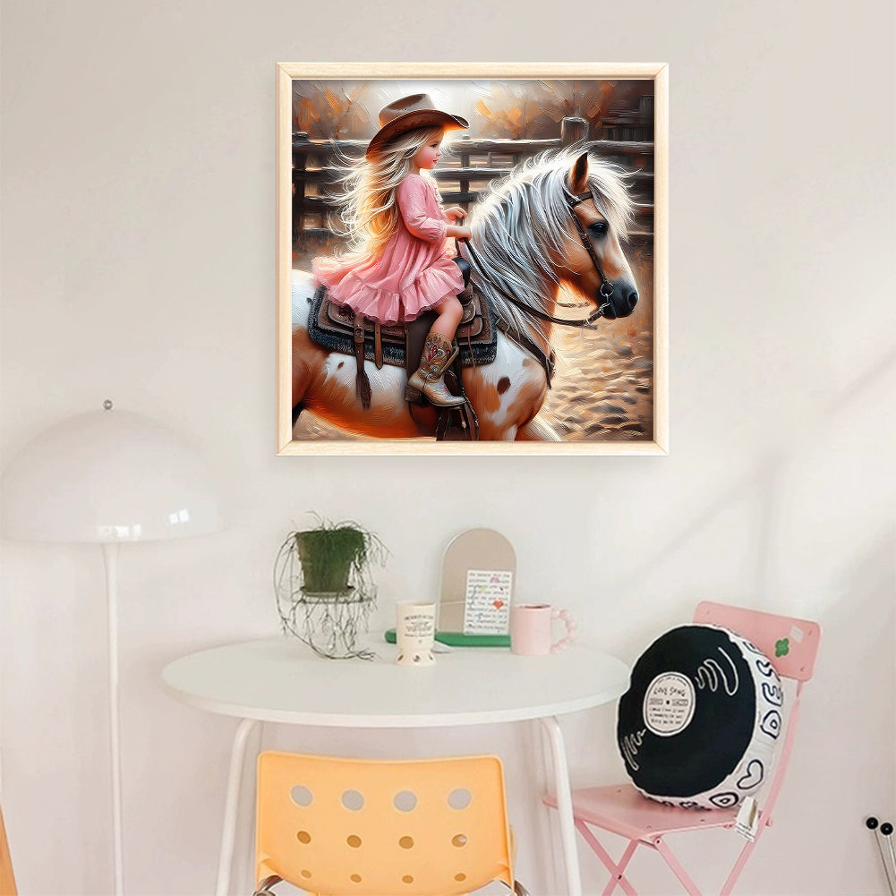 Lovely Girls - 11CT Stamped Cross Stitch 40*40CM