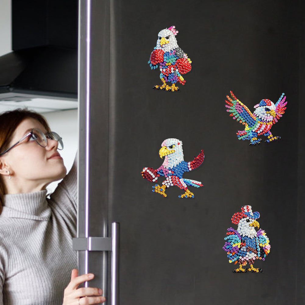 6Pcs Diamond Painting Refrigerator Magnets Diamond Art Kits for Adults Beginners