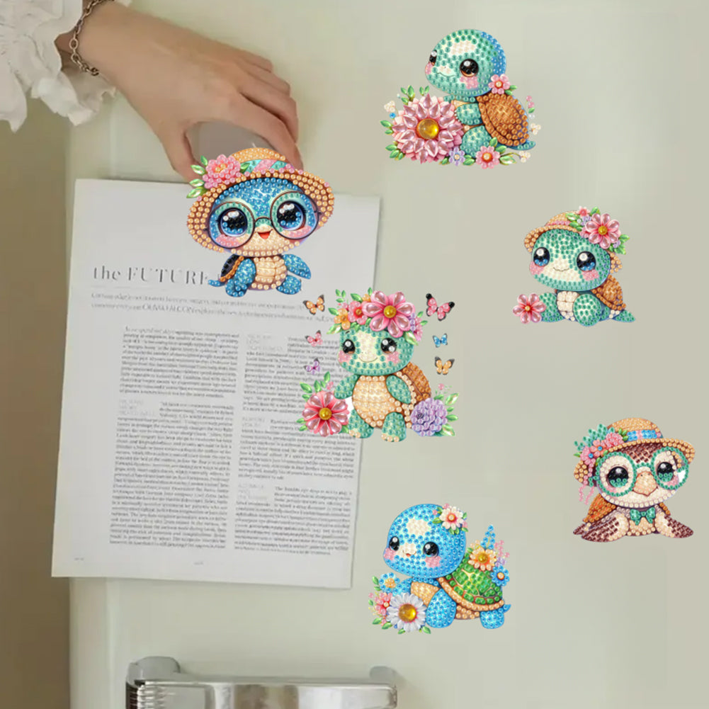 6Pcs Diamond Painting Refrigerator Magnets Diamond Art Kits for Adults Beginners