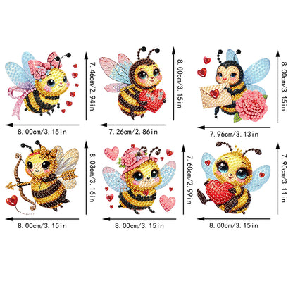 6Pcs Diamond Painting Refrigerator Magnets Diamond Art Kits for Adults Beginners