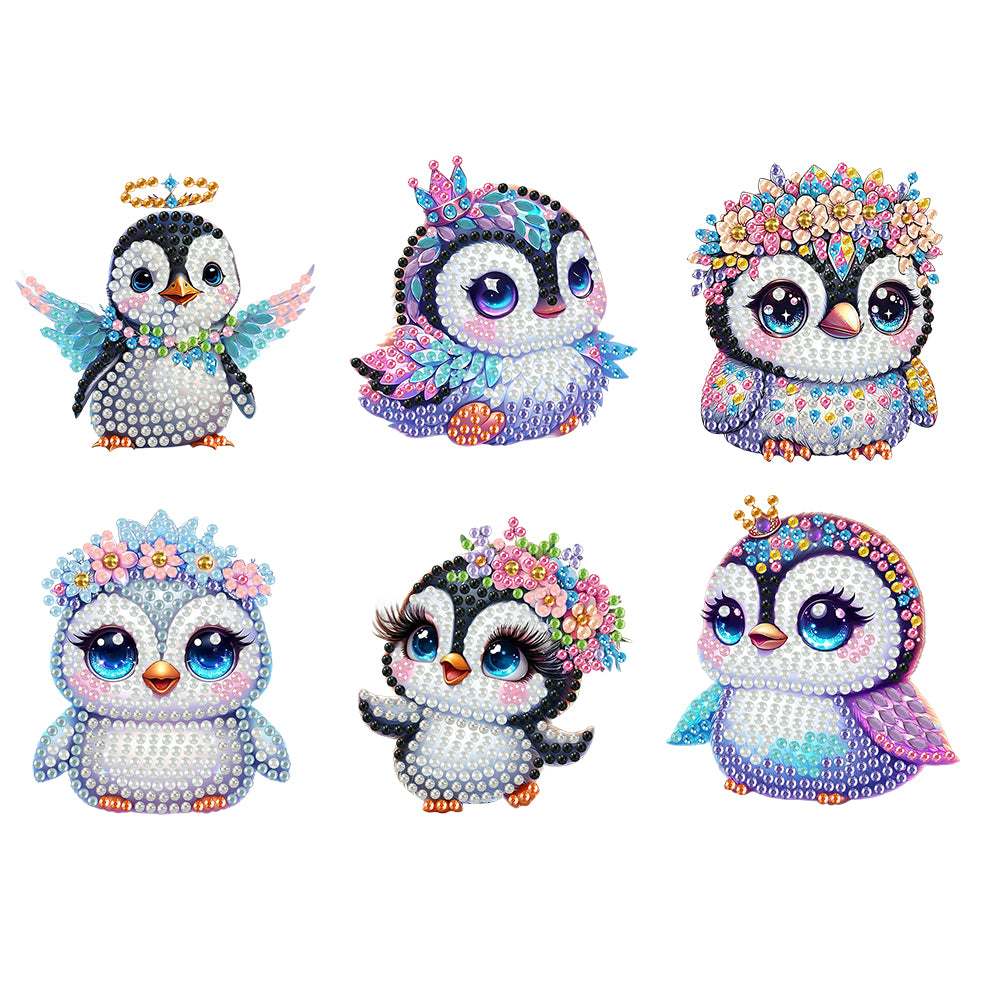 6Pcs Diamond Painting Refrigerator Magnets Diamond Art Kits for Adults Beginners