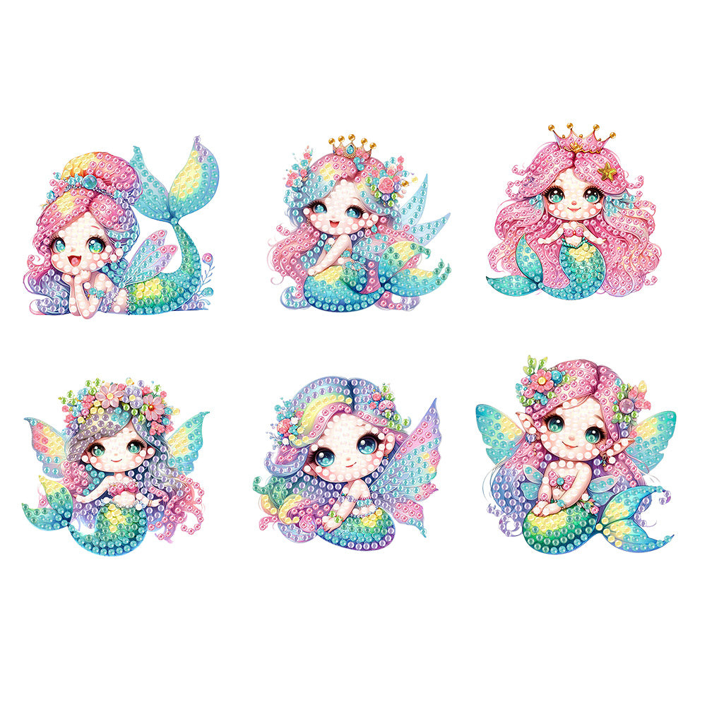 6Pcs Diamond Painting Refrigerator Magnets Diamond Art Kits for Adults Beginners