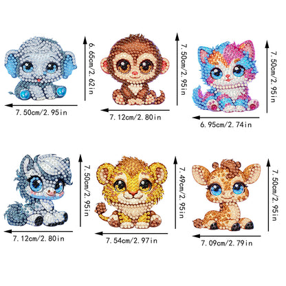 6Pcs Diamond Painting Refrigerator Magnets Diamond Art Kits for Adults Beginners