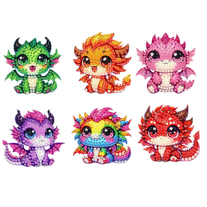 6Pcs Diamond Painting Refrigerator Magnets Diamond Art Kits for Adults Beginners