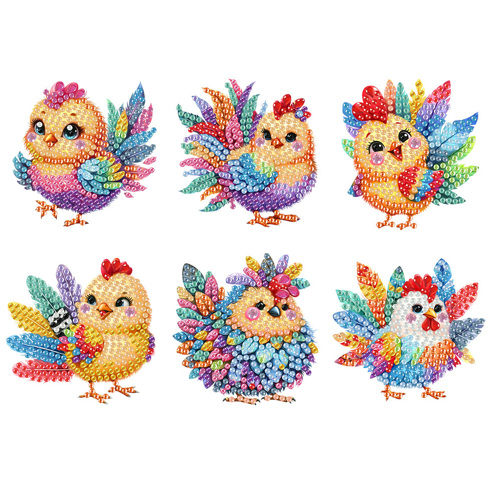 6Pcs Diamond Painting Refrigerator Magnets Diamond Art Kits for Adults Beginners