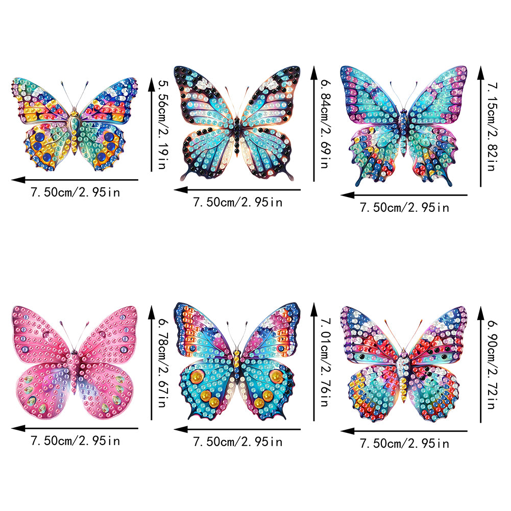 6Pcs Diamond Painting Refrigerator Magnets Diamond Art Kits for Adults Beginners