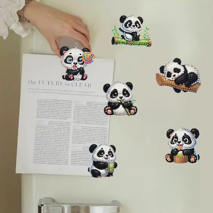 6Pcs Diamond Painting Refrigerator Magnets Diamond Art Kits for Adults Beginners