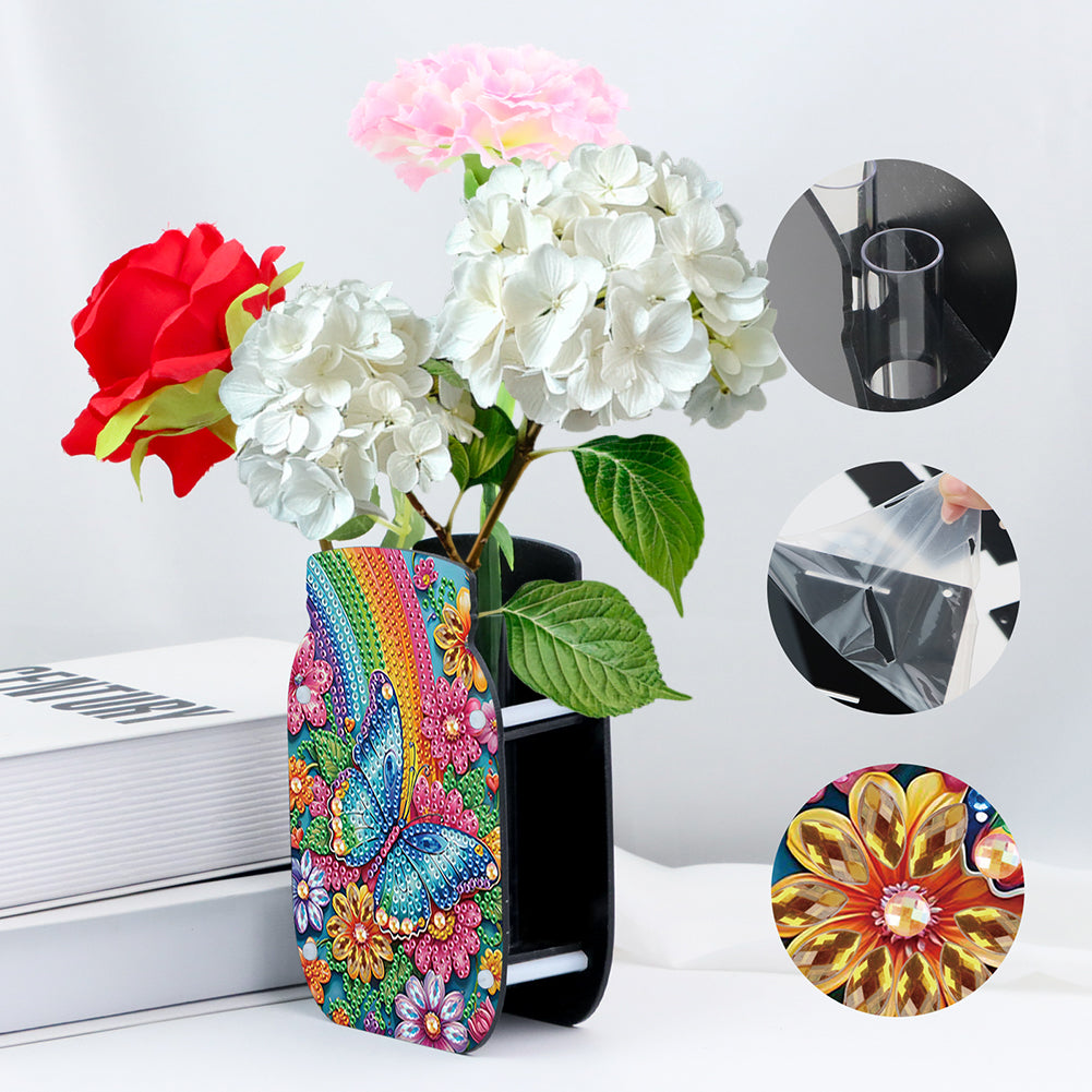 Dog Acrylic Double Sided Special Shape Diamond Painting Vase Bedroom Table Decor
