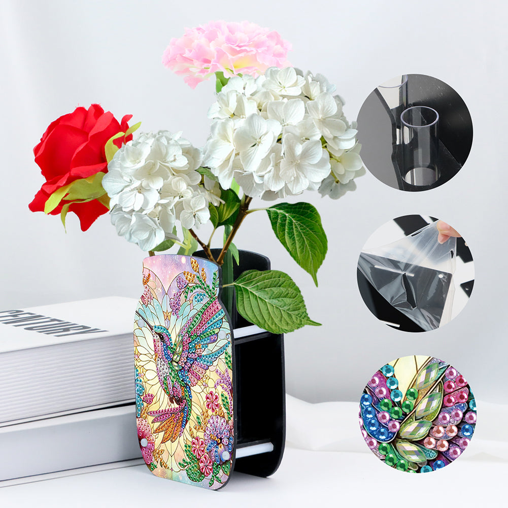Dog Acrylic Double Sided Special Shape Diamond Painting Vase Bedroom Table Decor
