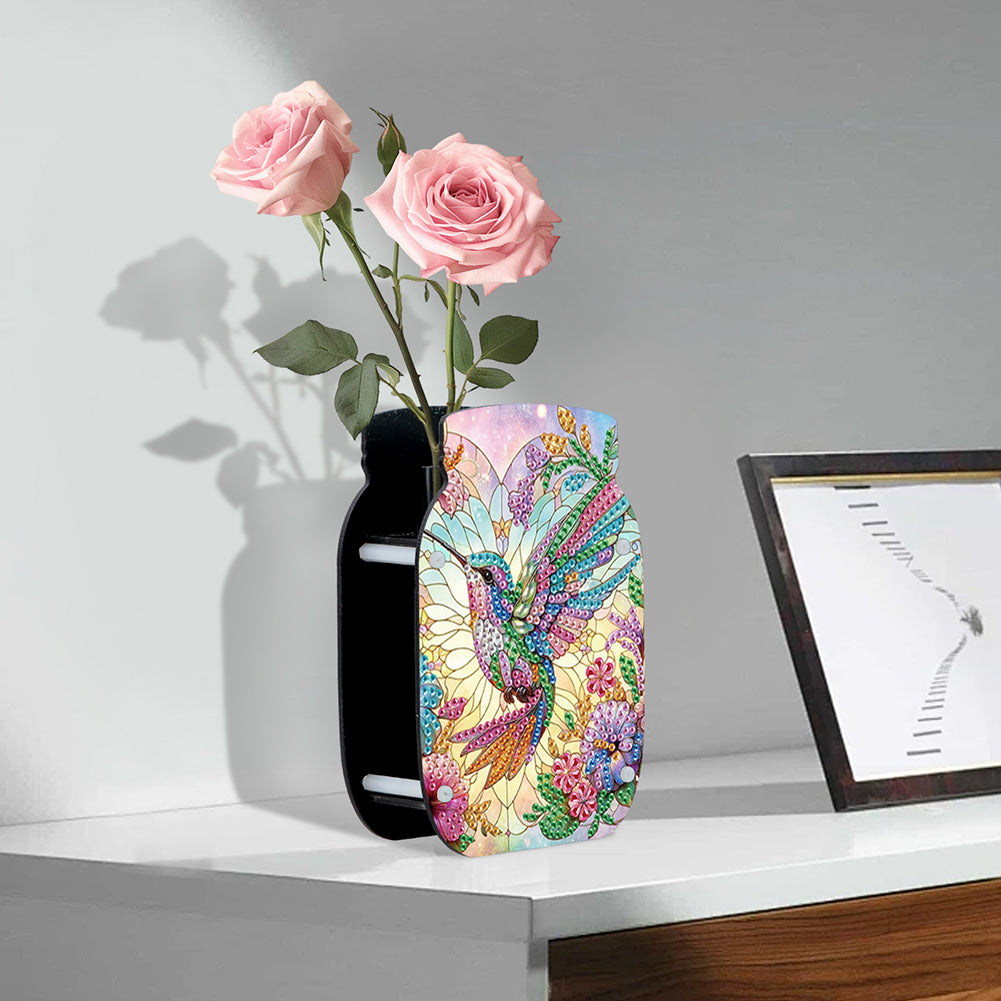 Dog Acrylic Double Sided Special Shape Diamond Painting Vase Bedroom Table Decor