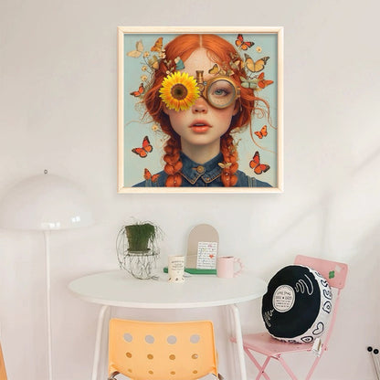 Butterfly Girls - 11CT Stamped Cross Stitch 50*50CM