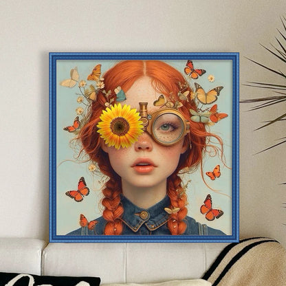 Butterfly Girls - 11CT Stamped Cross Stitch 50*50CM