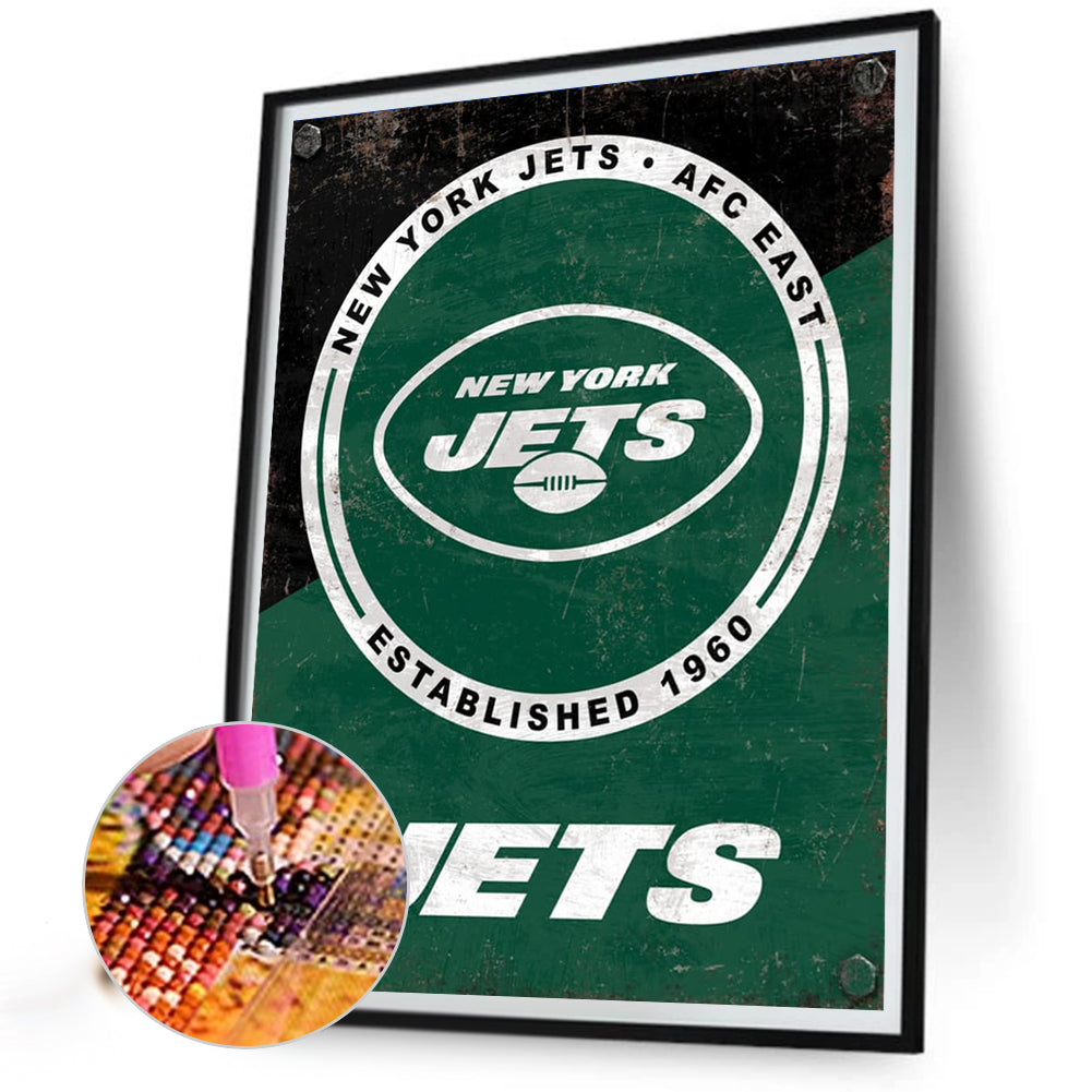 New York Jets - Full Round Drill Diamond Painting 40*50CM