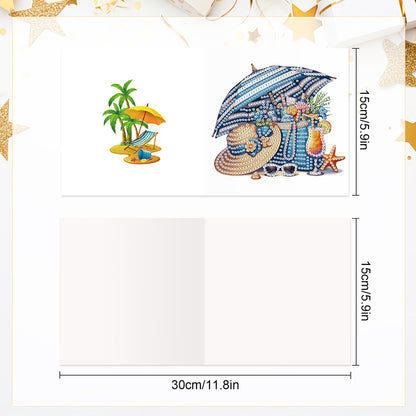 6Pcs Bouquet DIY Diamond Painting Card Diamond Drawing Card for Adults Beginners