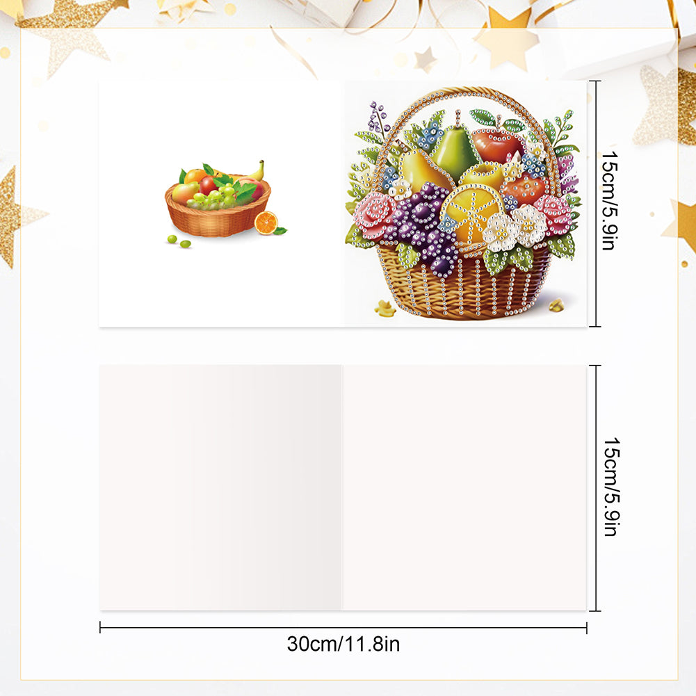 6Pcs Bouquet DIY Diamond Painting Card Diamond Drawing Card for Adults Beginners