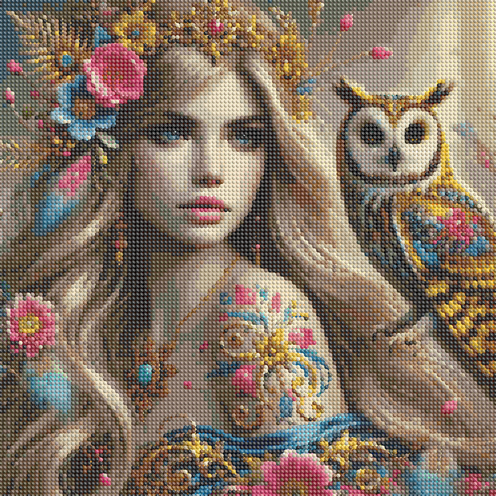 Beauty And Animals - Full Round Drill Diamond Painting 40*40CM