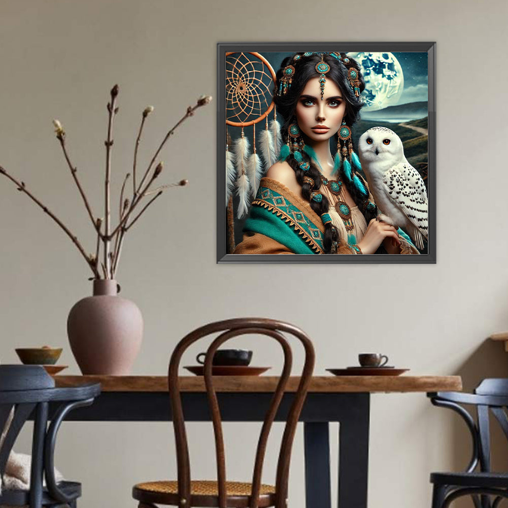 Beauty And Animals - Full Round Drill Diamond Painting 40*40CM