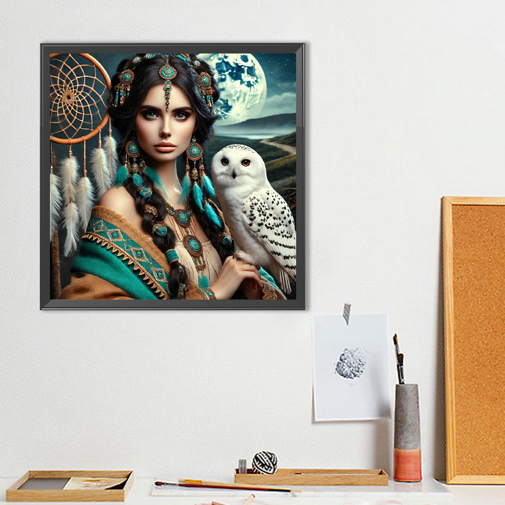 Beauty And Animals - Full Round Drill Diamond Painting 40*40CM