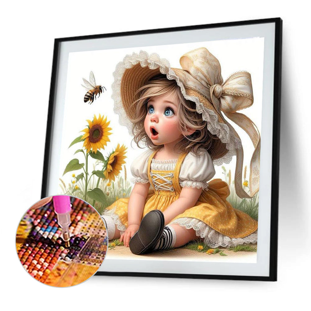 Cute Child - Full Round Drill Diamond Painting 40*40CM