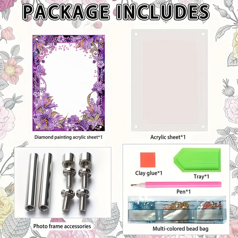 Special Shape Flower Table Top Diamond Painting Frame Kits for Home Office Decor