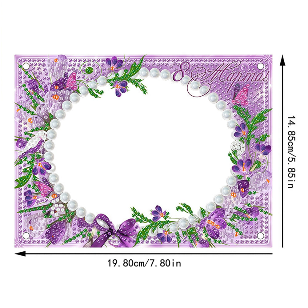 Special Shape Flower Table Top Diamond Painting Frame Kits for Home Office Decor