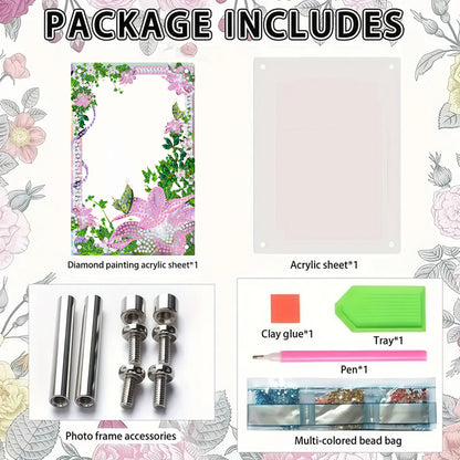 Special Shape Flower Table Top Diamond Painting Frame Kits for Home Office Decor