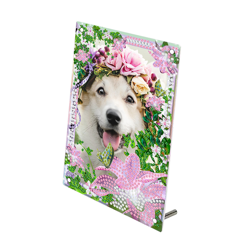 Special Shape Flower Table Top Diamond Painting Frame Kits for Home Office Decor