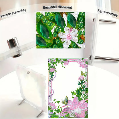 Special Shape Flower Table Top Diamond Painting Frame Kits for Home Office Decor