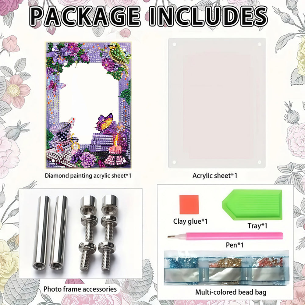 Special Shape Flower Table Top Diamond Painting Frame Kits for Home Office Decor