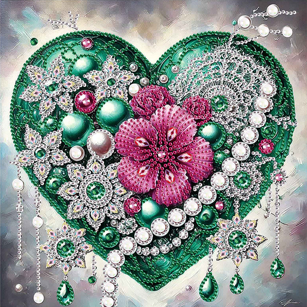Shining Love - Special Shaped Drill Diamond Painting 30*30CM