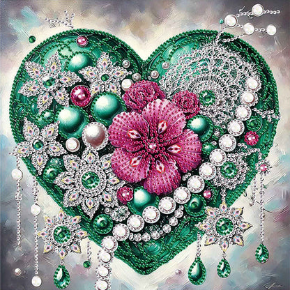 Shining Love - Special Shaped Drill Diamond Painting 30*30CM