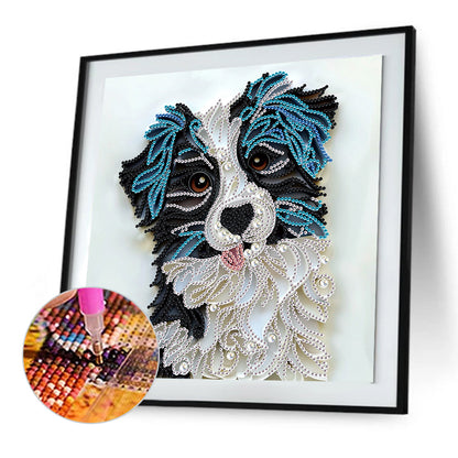 Quilled Puppy - Special Shaped Drill Diamond Painting 30*30CM