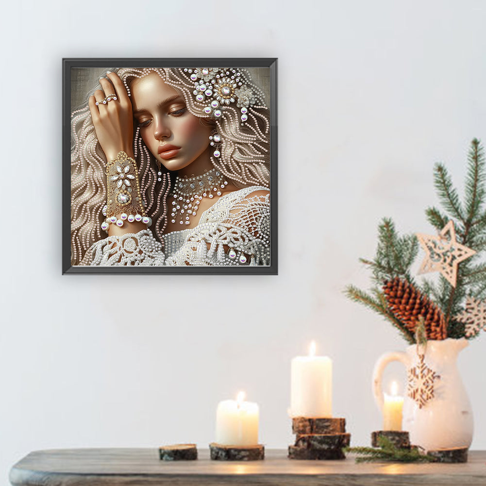 Lady Beauty - Special Shaped Drill Diamond Painting 30*30CM