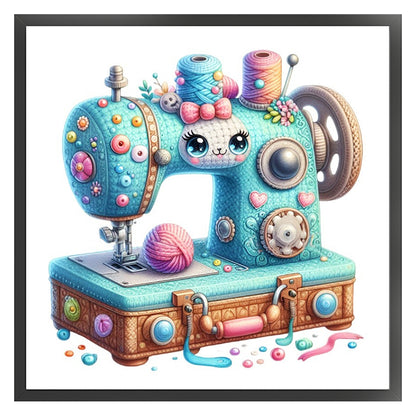 Sewing Machine - 14CT Stamped Cross Stitch 40*40CM