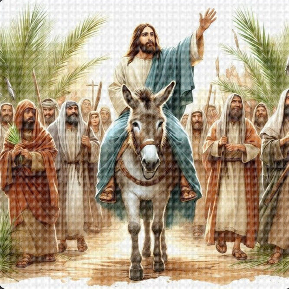 Jesus And His Disciples - 14CT Stamped Cross Stitch 40*40CM