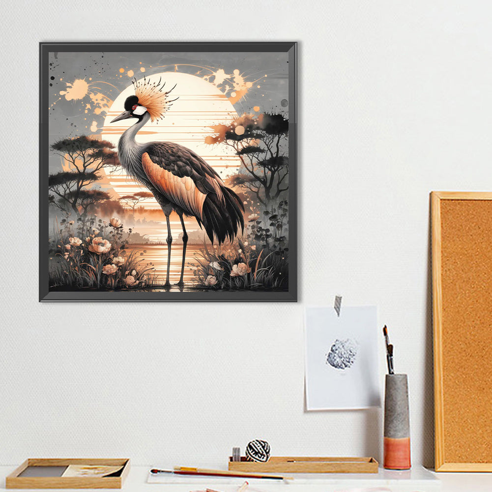 Crane - Full Round Drill Diamond Painting 40*40CM