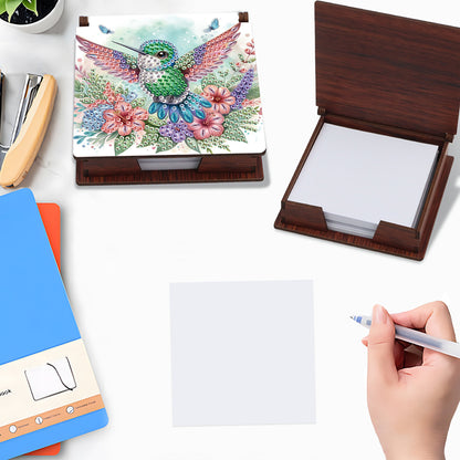 Wood Animals Diamond Art Note Box with 160 Sheets of Paper for Adults Beginners
