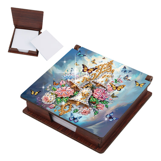 Wood Animals Diamond Art Note Box with 160 Sheets of Paper for Adults Beginners