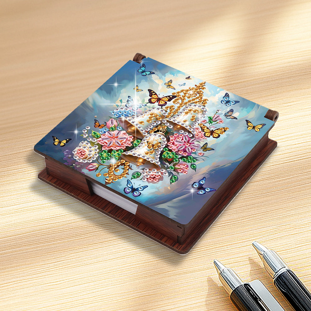 Wood Animals Diamond Art Note Box with 160 Sheets of Paper for Adults Beginners